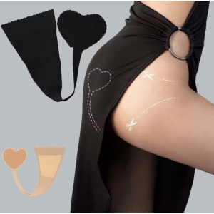 Slip sexy invizibil, cu adeziv, pentru tinute decupate pe solduri, negru #BB4057