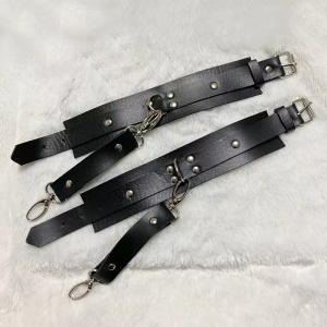 Set accesorii sexy tip catuse din piele ecologica, negru , 2 piese #BB4075 - Img 5