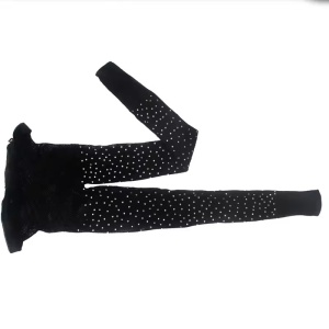 Ciorapi sexy tip dres cu cristale decorative, negru #BB4683 - Img 12