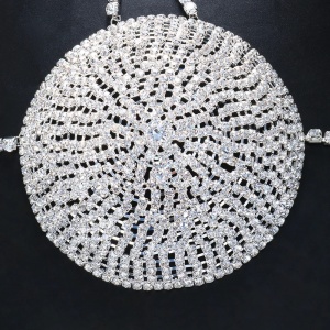 Body chain tip sutien cu cristale transparente, argintiu #BB4494 - Img 5
