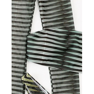 Costum de baie 3 piese cu rochie scurta, snururi reglabile, sutien fara bretele, negru/ kaki #BB2305 - Img 6