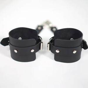 Accesoriu tip ham din piele ecologica cu catuse, negru #BB4680 - Img 6