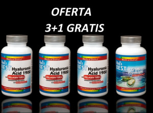 3 Best Hyaluronic Acid 1900 with Collagen Type II Tratament Naturist Artrita Reumatoida Coxartroza Gonartroza + 1 Best G-L-M Premium *