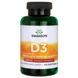 Vitamina D-3 5000 Ui 250 capsule moi Swanson
