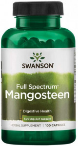 Full Spectrum Purple Mangosteen - Mangostan sursa de antioxidanti naturali 500 mg 100 capsule Swanson Dieta Pret