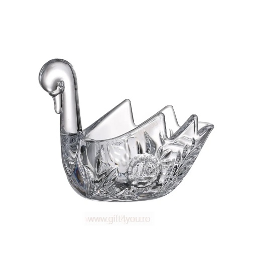 Cristal Bohemia - Bol Lebada 18 cm Roses - Img 2