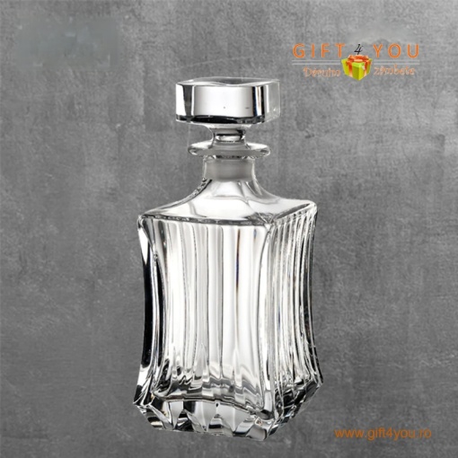 Set decantor si pahare de whisky din Cristal Luxion Agape - Img 4