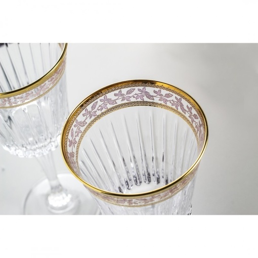 Bohemia Prestige - Pahare de vin alb Venetto Aureo din Cristal Luxion 230 ml - Img 3
