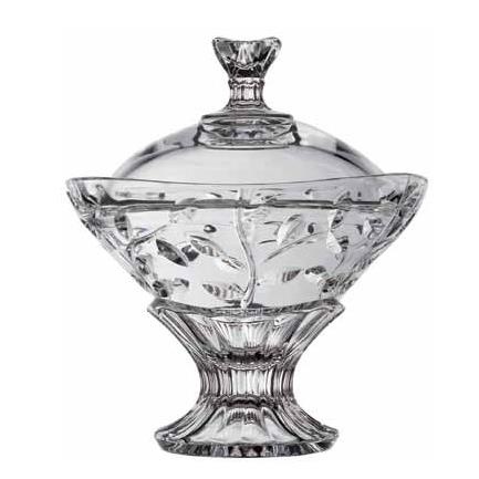 Bohemia Prestige - Set Bol cu capac 18 cm si 4 Cupe desert Olivo 13,5 cm - Img 3