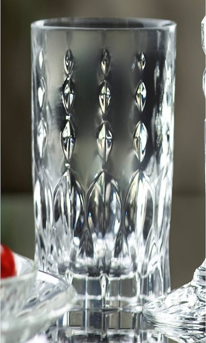 Pahare de apa / Long Drink Infinity Diamonds din Cristal Luxion 350 ml - Img 2