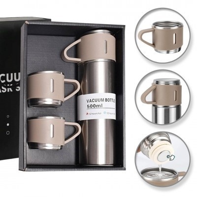 Set Termos + 3 cesti crem in cutie cadou