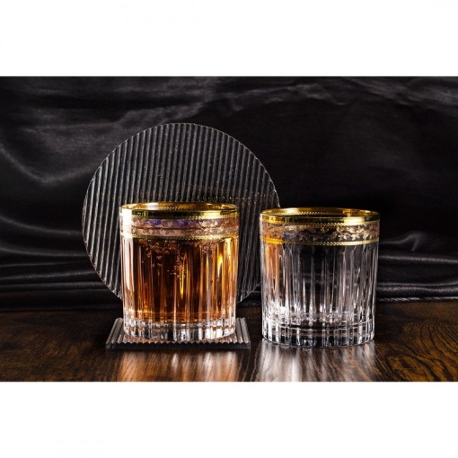 Bohemia Prestige - Pahare de whisky Venetto Aureo din Cristal Luxion 360 ml - Img 6
