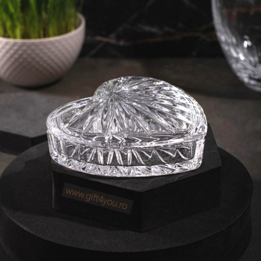 Cristal Bohemia - Caseta Inimioara 11 cm - Img 2
