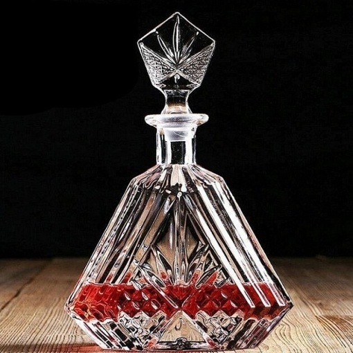 Set Decantor si 6 Pahare de lichior, sherry La Scala 140 ml din Cristalit Luxion - Img 3