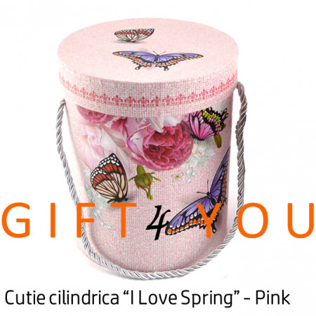 Cutie cadou “I Love Spring” - Pink