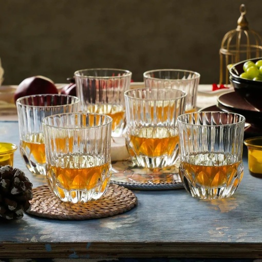 Set decantor si pahare de whisky din Cristal Luxion Agape - Img 2