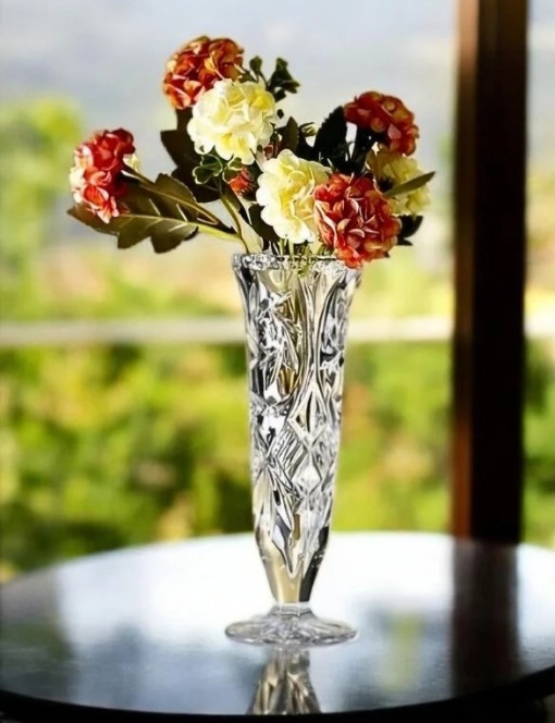 Cristal Bohemia - Vaza de flori Crown cu picior 17 cm sau 21 cm - Img 3