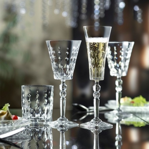 Pahare de vin alb Infinity Diamonds din Cristal 210 ml - Img 2