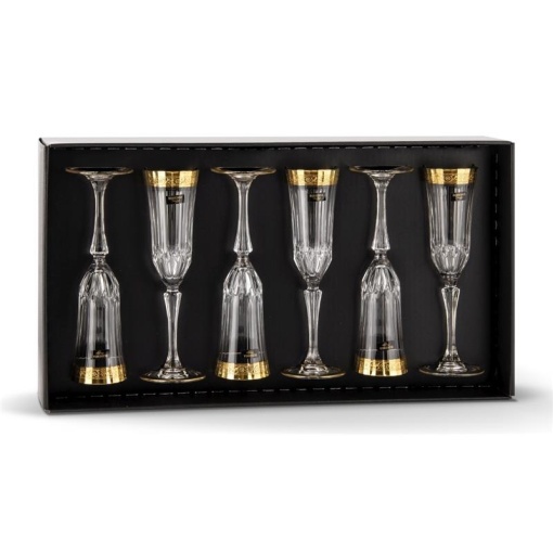 Bohemia Prestige - Pahare de sampanie Agape Mirador din Cristal Luxion 180 ml - Img 2