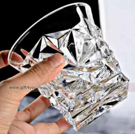 Cristal Bohemia - 6 pahare de whisky Diamond Ice