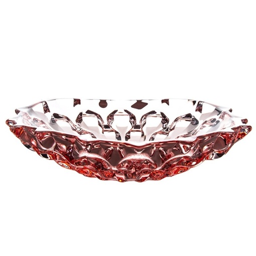 Cristal Bohemia - Platou intins 35 cm Zefir roz - Img 2