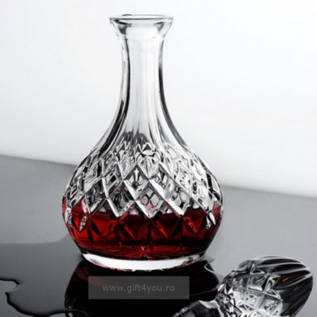 Cristal Bohemia - Set 7 piese decantor + 6 pahare de vin rosu Corona - Img 5