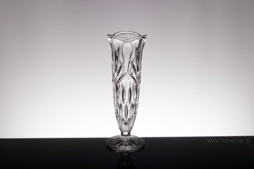 Cristal Bohemia - Vaza de flori cu picior Helene 17 sau 21 cm - Img 3