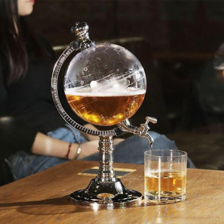 Decantor Glob Pamantesc cu robinet dozator pentru bauturi - Img 3