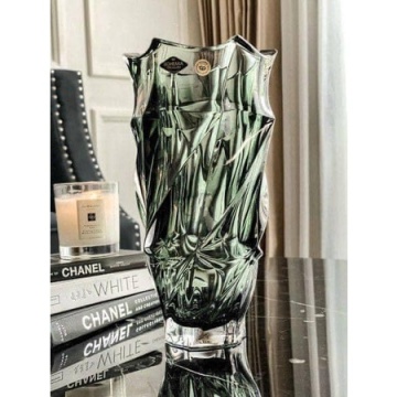 Cadou Cristal Bohemia - Set Vaza si platou Elisee Fumuriu - Img 2