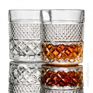 Cristal Bohemia - Set 7 piese Decantor si 6 Pahare de whisky Marsilia - Img 5