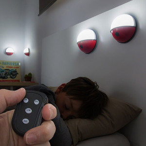 Lampa de veghe LED pentru copii cu telecomanda Pockelamp, 4 piese