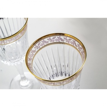 Bohemia Prestige - Pahare de vin alb Venetto Aureo din Cristal Luxion 230 ml - Img 3