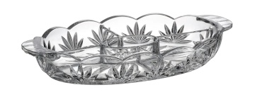 Cristal Bohemia - Platou compartimentat 40,5 cm Lorene