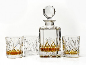 Cristal Bohemia - Set 7 piese Decantor de whisky + 6 pahare Destiny