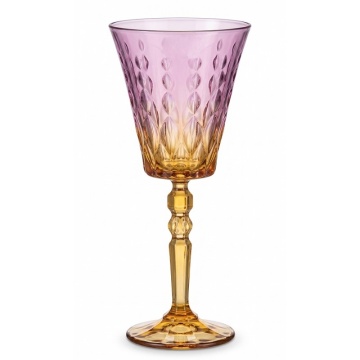 Pahare de vin rosu Infinity Diamonds roz-amber 260 ml