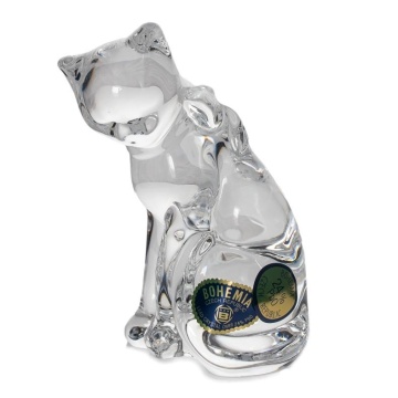 Cristal Bohemia - Figurina pisica 9 cm