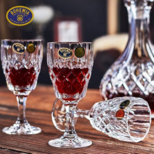 Cristal Bohemia - Pahare de vin sau coniac Corona 200 ml