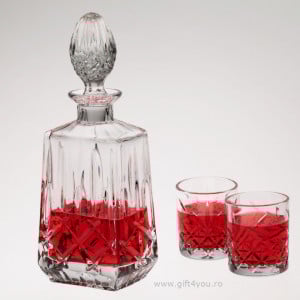 Cristal Bohemia - Set 7 piese Decantor de whisky + 6 pahare Nobilis - Img 8