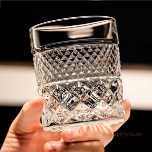 Cristal Bohemia - Set 7 piese Decantor si 6 Pahare de whisky Marsilia - Img 3
