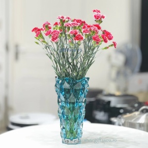 Cristal Bohemia - Vaza Zefir Albastru Aqua