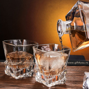 Cristalit Bohemia - 6 pahare de whisky Iceberg