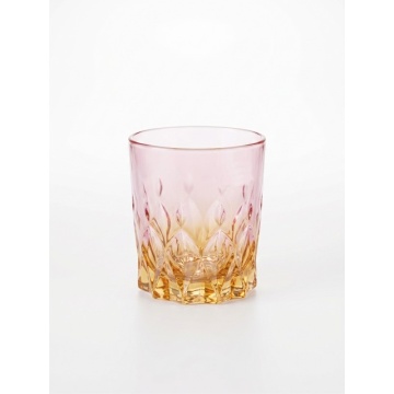 Pahare de whisky Infinity Diamonds roz-amber 340 ml