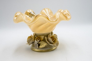Platou din sticla de Murano Lorena Pedestal Ø20 H14 cm