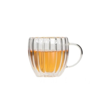 Cana cu pereti dubli 250 ml - model canelat - Img 2