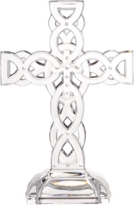 Cristal Bohemia - Cruce model impletit 27 cm - Img 2