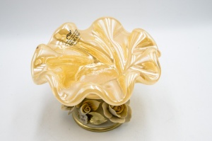 Platou din sticla de Murano Lorena Pedestal Ø20 H14 cm - Img 2