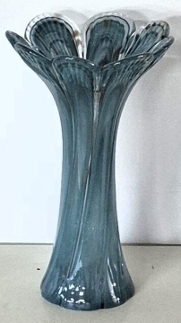 Vaza din sticla de Murano Arcadia Grey Flower H27 Ø17 cm