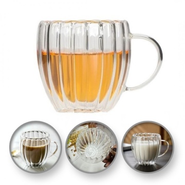 Cana cu pereti dubli 250 ml - model canelat - Img 3