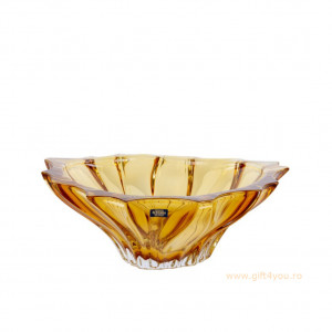 Cristal Bohemia - Platou 22 cm Primavera chihlimbar