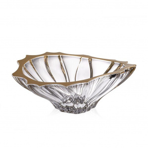 Cristal Bohemia - Platou cu bordura aurie 33 cm Primavera